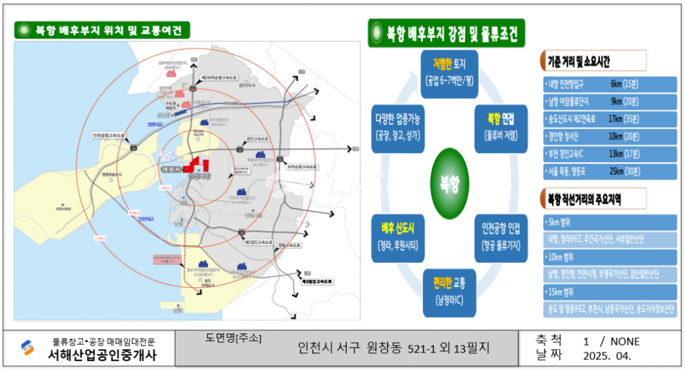 인천 서해구 원창동 북항지역 마지막 남은 토지 15,367평, 삼면도로접, 인천공항, 인천항 ,수도권 진입 원활 매매 매물번호 10353 사진 8